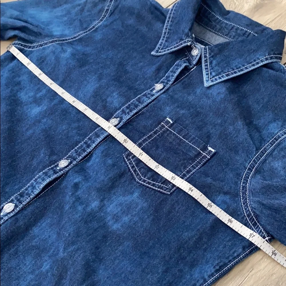 Justice Girl Denim Blouse / Shirt Size 16
